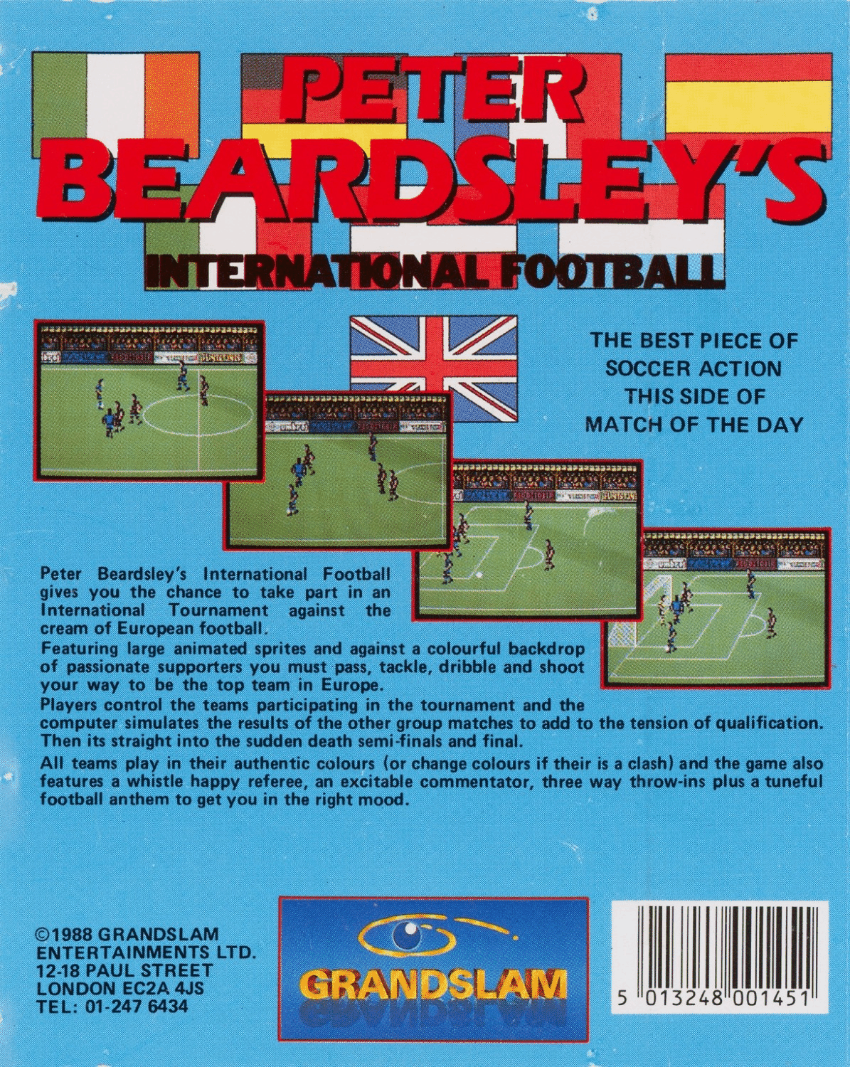 International Football box art for Commodore 64